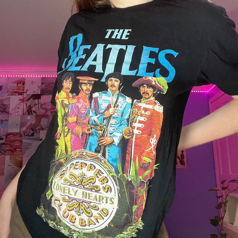 The Beatles Band Shirt in Black